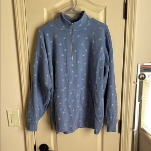 Women’s Blue Half-Zip Sweater